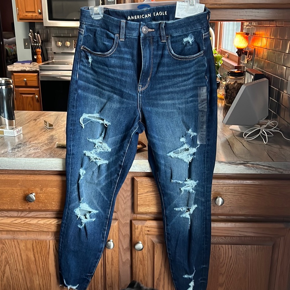 American eagle curvy high rise jegging - the dream jean size 6 short - high rise